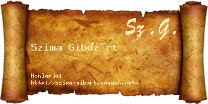 Szima Gibárt névjegykártya